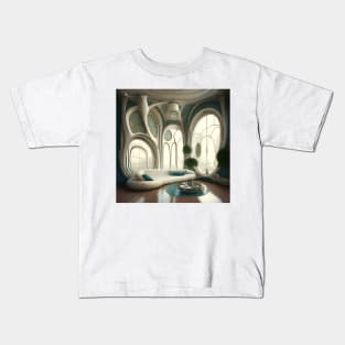 [AI Art] My future living room, Art Nouveau Style Kids T-Shirt